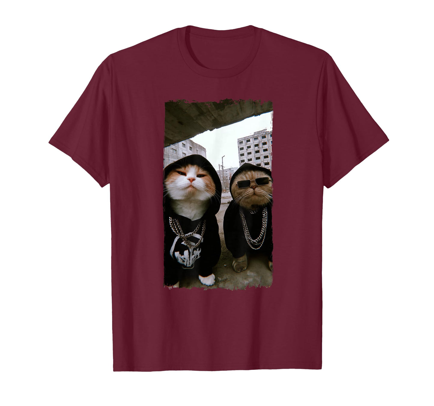 Gangster Cats Streetwear Cool cat Motif Funny T-Shirt