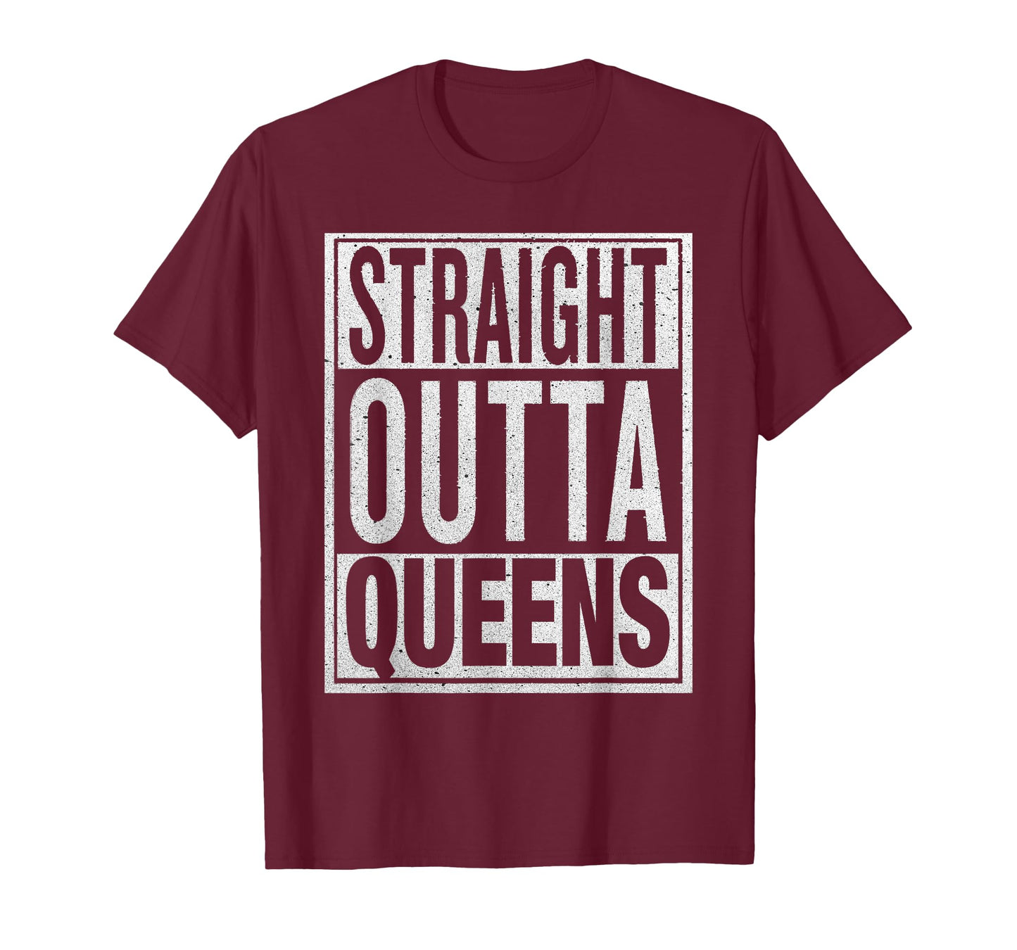Straight Outta Queens T-Shirt Funny USA Travler Gift Idea T-Shirt