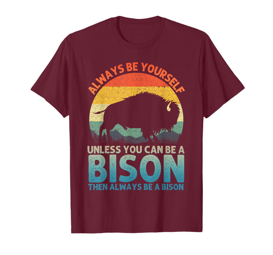 Cool Bison Design for Men Women Buffalo Animal Lovers Bison T-Shirt