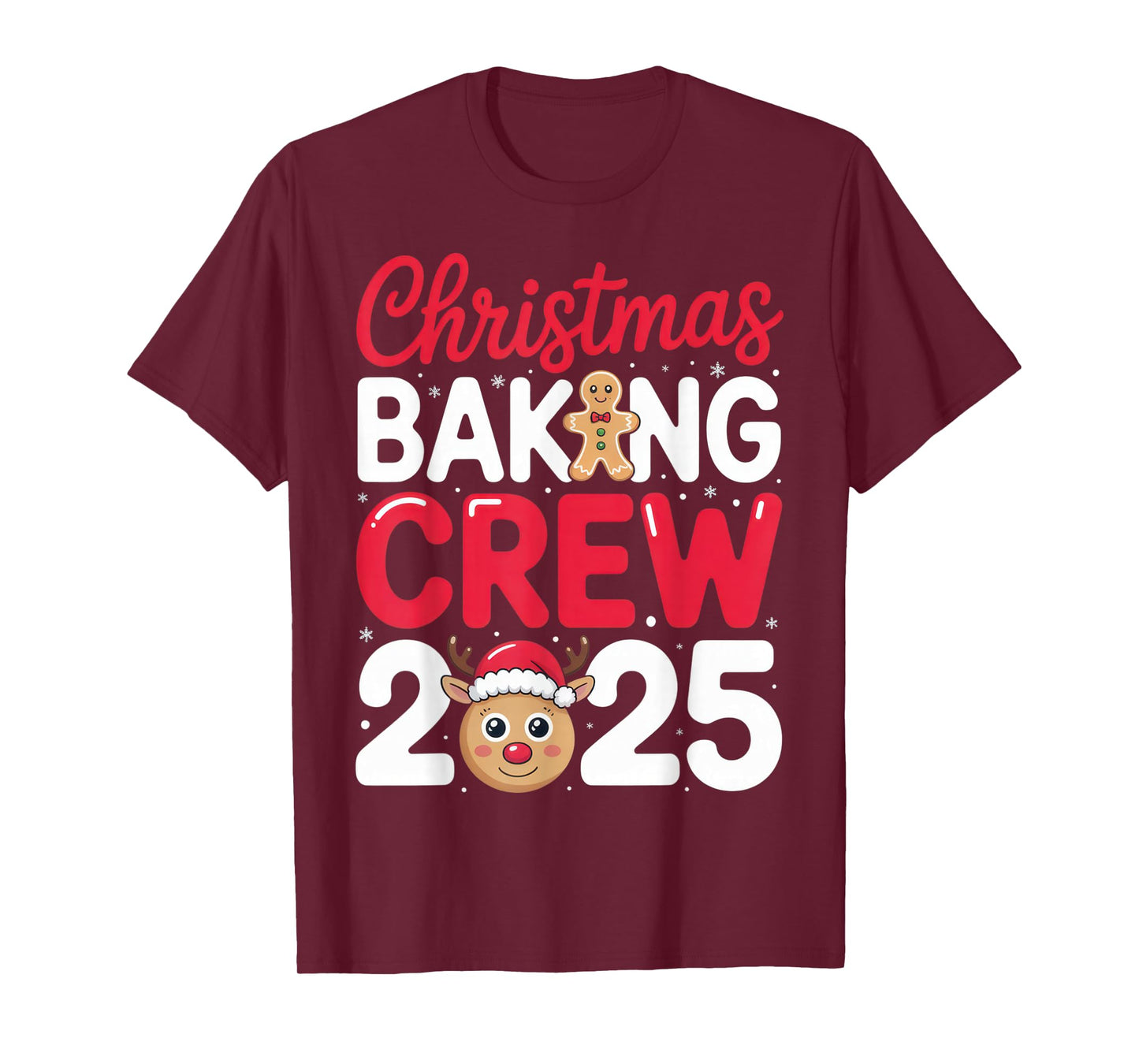 Christmas Baking Crew 2025 for Family Bakers Holiday Fun T-Shirt