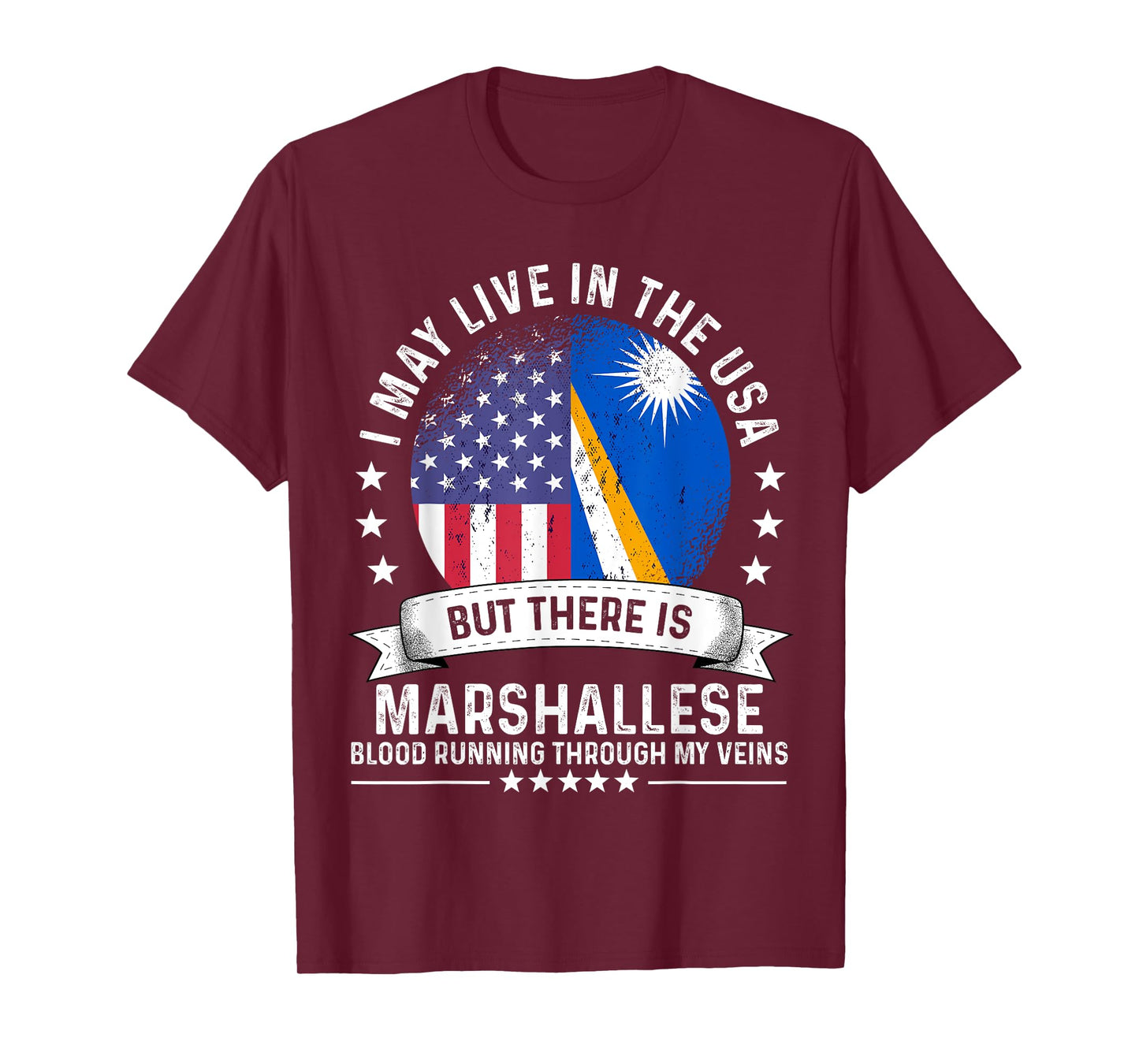 Marshall Islands American Patriot Grown Marshallese Flag T-Shirt