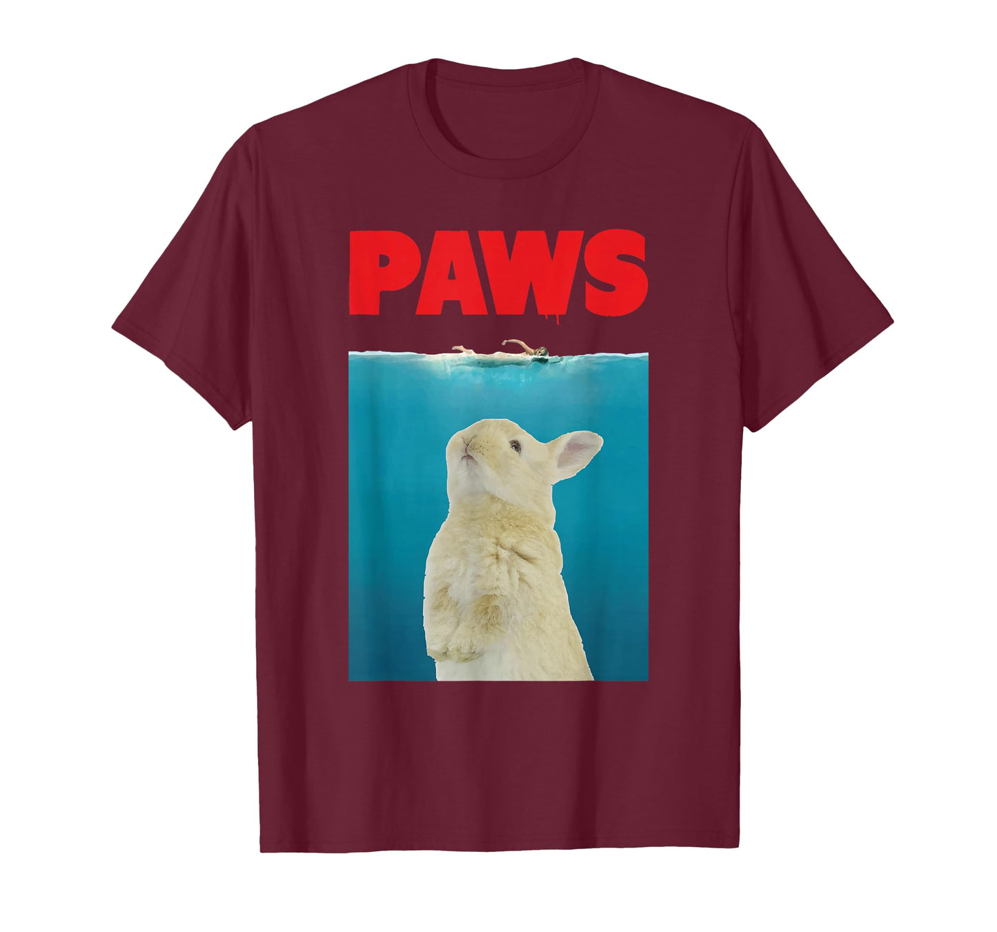 Paws Bunny T-Shirt Funny Parody | Rabbit Lover Gifts T-Shirt