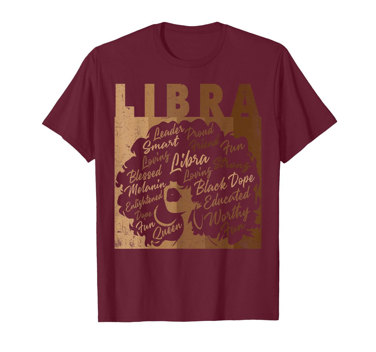 Libra Girl African American Women Melanin Birthday T-Shirt