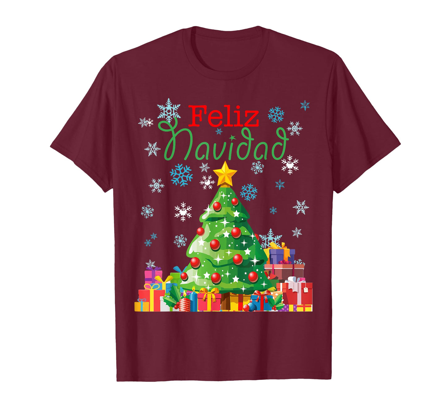 Cute Feliz Navidad Christmas Tree T-Shirt