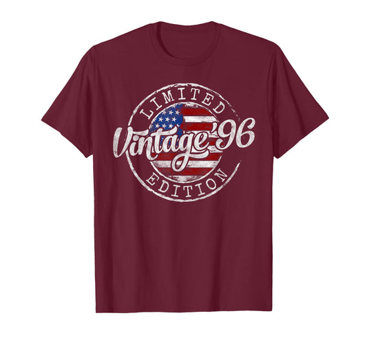 Vintage 1996 29th Birthday Gifts For Men Women 29 Year Old T-Shirt
