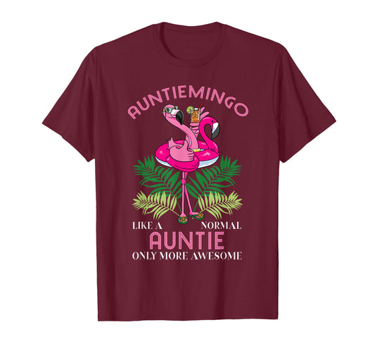 Auntiemingo Auntie Flamingo Lover Aunt Tita Tia Faunty Aunty T-Shirt