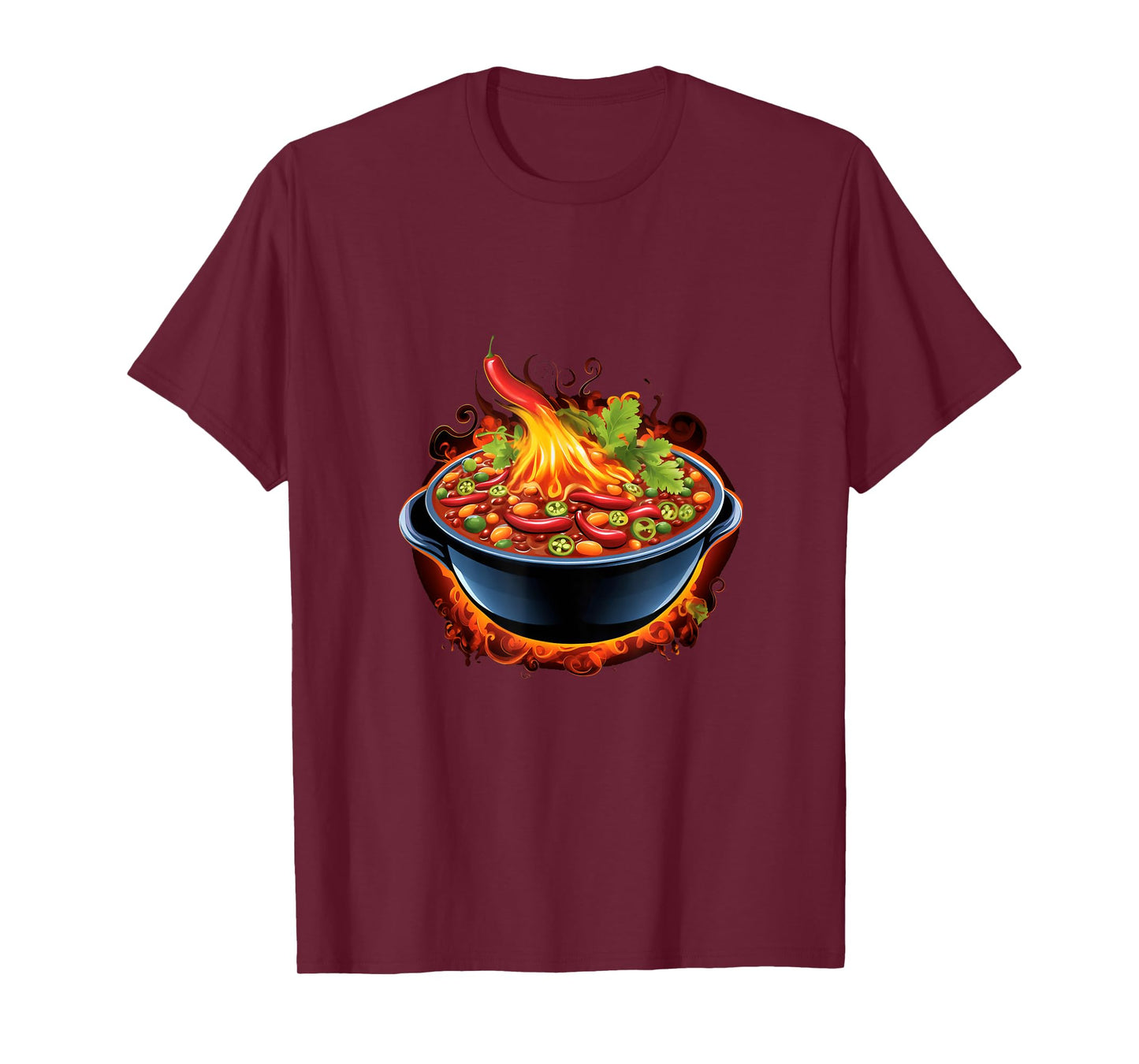 Chili Pepper Steaming Chili Bowl Spicy Pepper T-Shirt