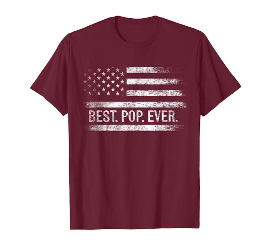 Best Pop Ever American Flag Gifts Pop Father's Day T-Shirt