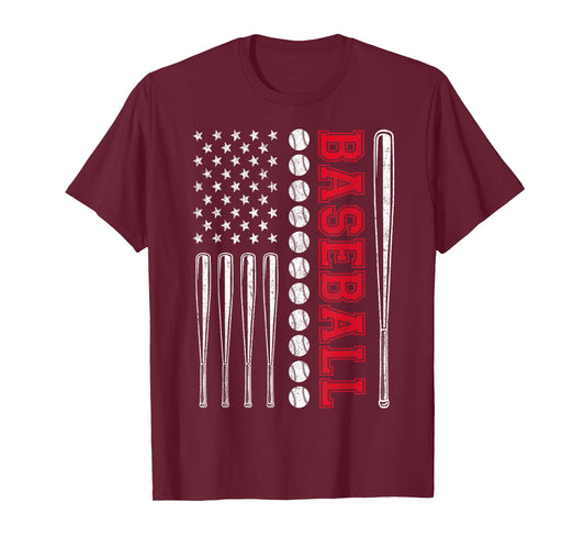 American Flag Baseball USA Shirt for Men Women Boy Girl Kids T-Shirt