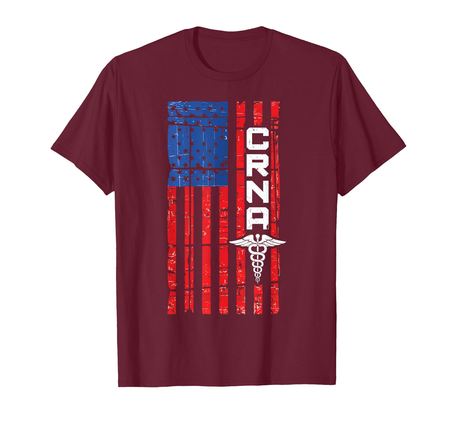 CRNA American Flag USA T-Shirt For Proud Nurses T-Shirt