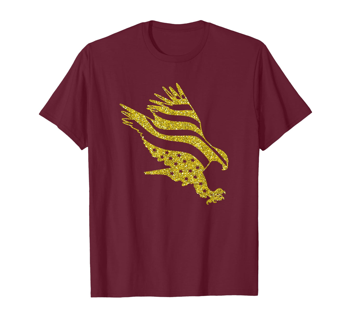 Patriotic T-Shirt Golden American Eagle Men Women Kids Gift T-Shirt