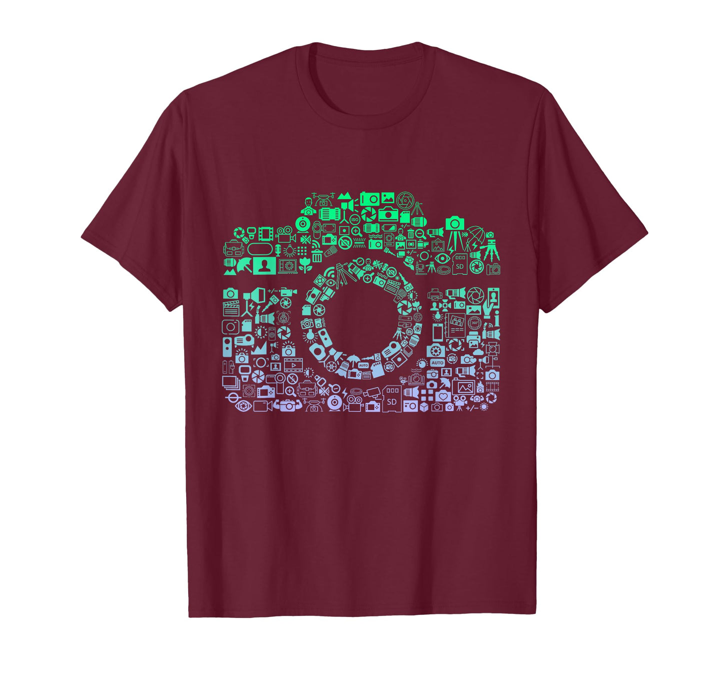 Camera Iconography Tshirt for Photographer Boys Photography T-Shirt