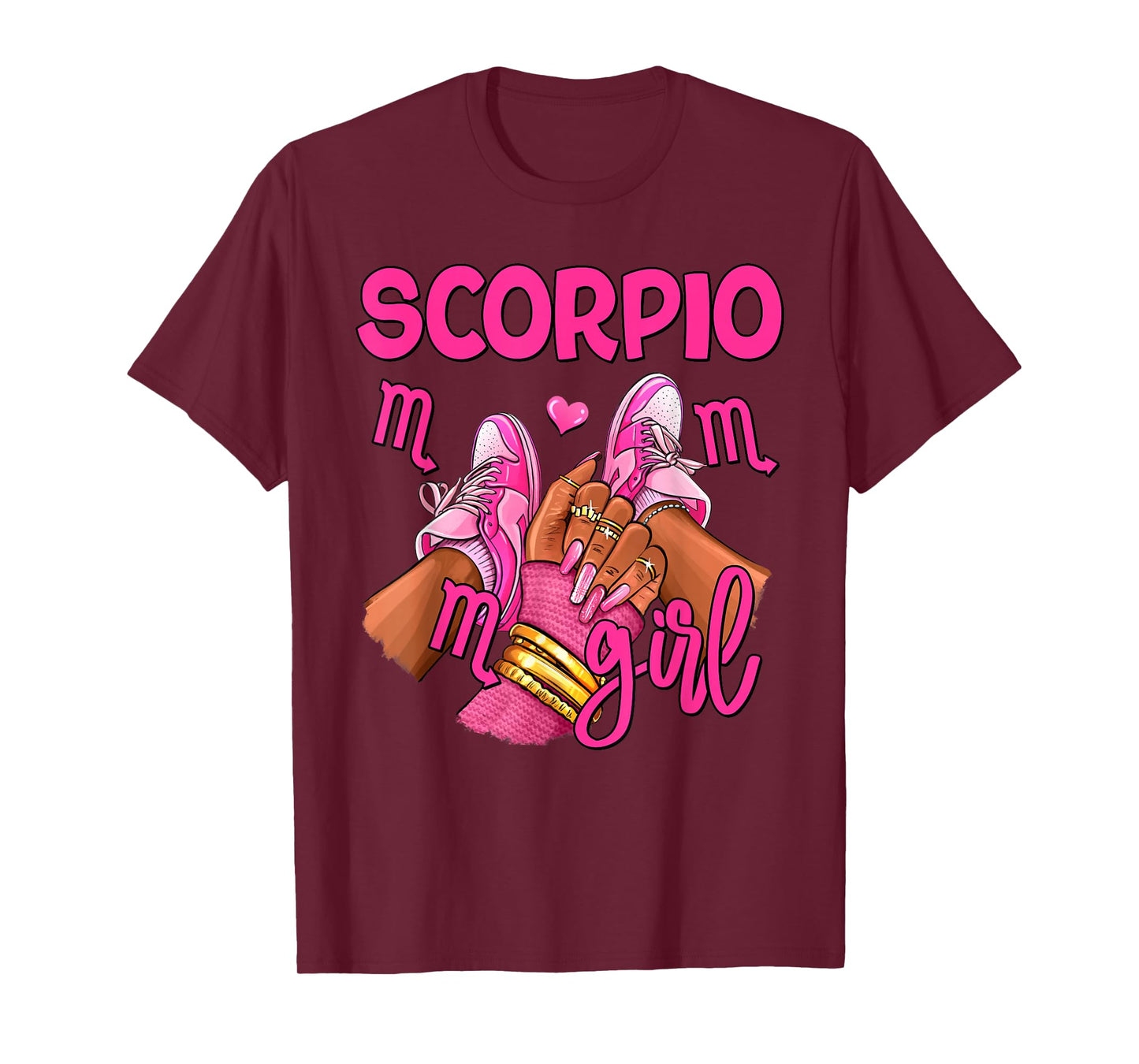 Scorpio Girl Birthday Queen Women Sneakers Zodiac Sign T-Shirt