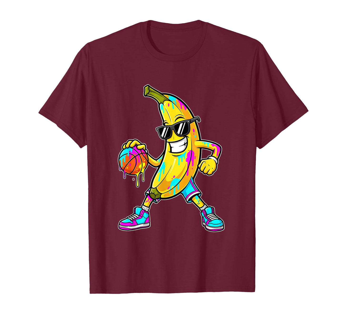 Banana Funny Basketball Drip Kids Youth Boys Girls T-Shirt
