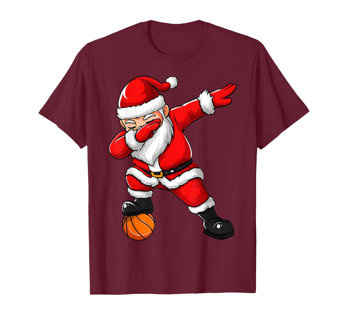 Dabbing Santa Basketball Christmas Funny Sports Player Lover T-Shirt