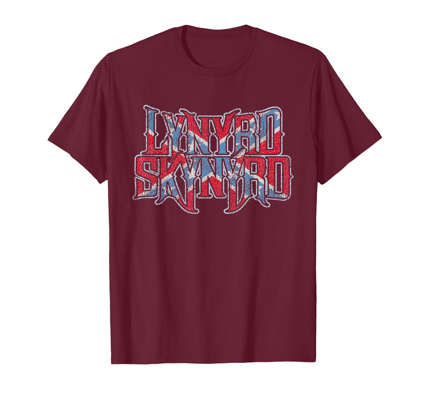 Lynyrd Skynyrd Vintage Logo Rock Biker US Flag Southern T-Shirt