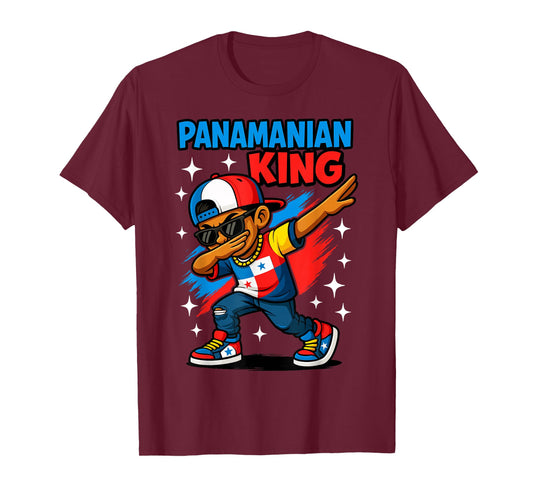 Panamanian King Dab Boy Panama Flag Street Style for Kids T-Shirt