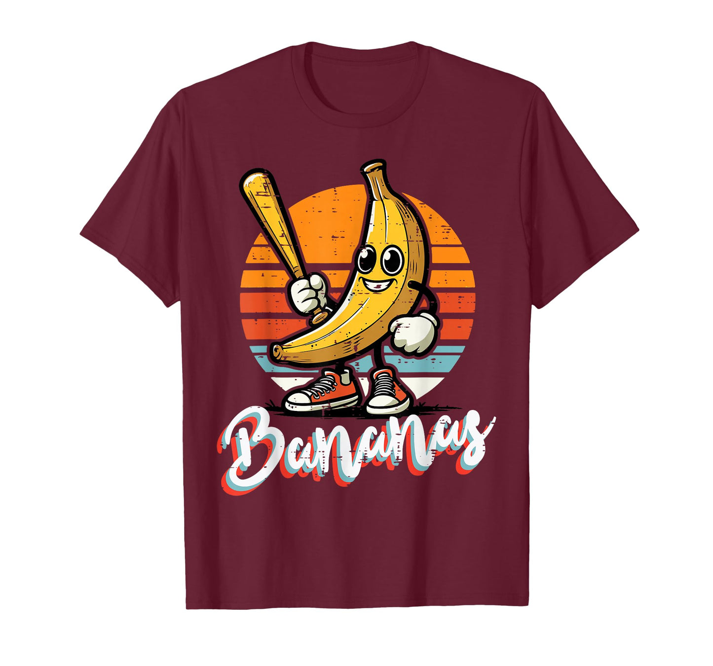 Banana Sunset Retro Fruit Boys Kids Men T-Shirt