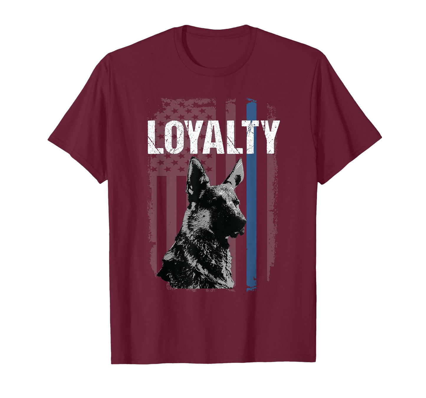 Police K9 Unit Dog Tshirt Loyalty Thin Blue Line Flag Men Women Kids T-Shirt
