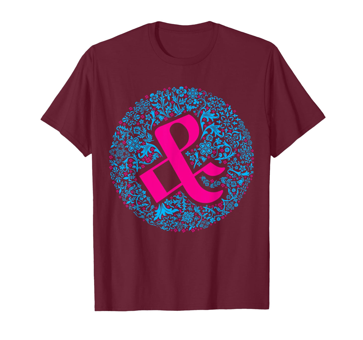 & Ampersand Floral Typography Art for Font Nerds T-Shirt