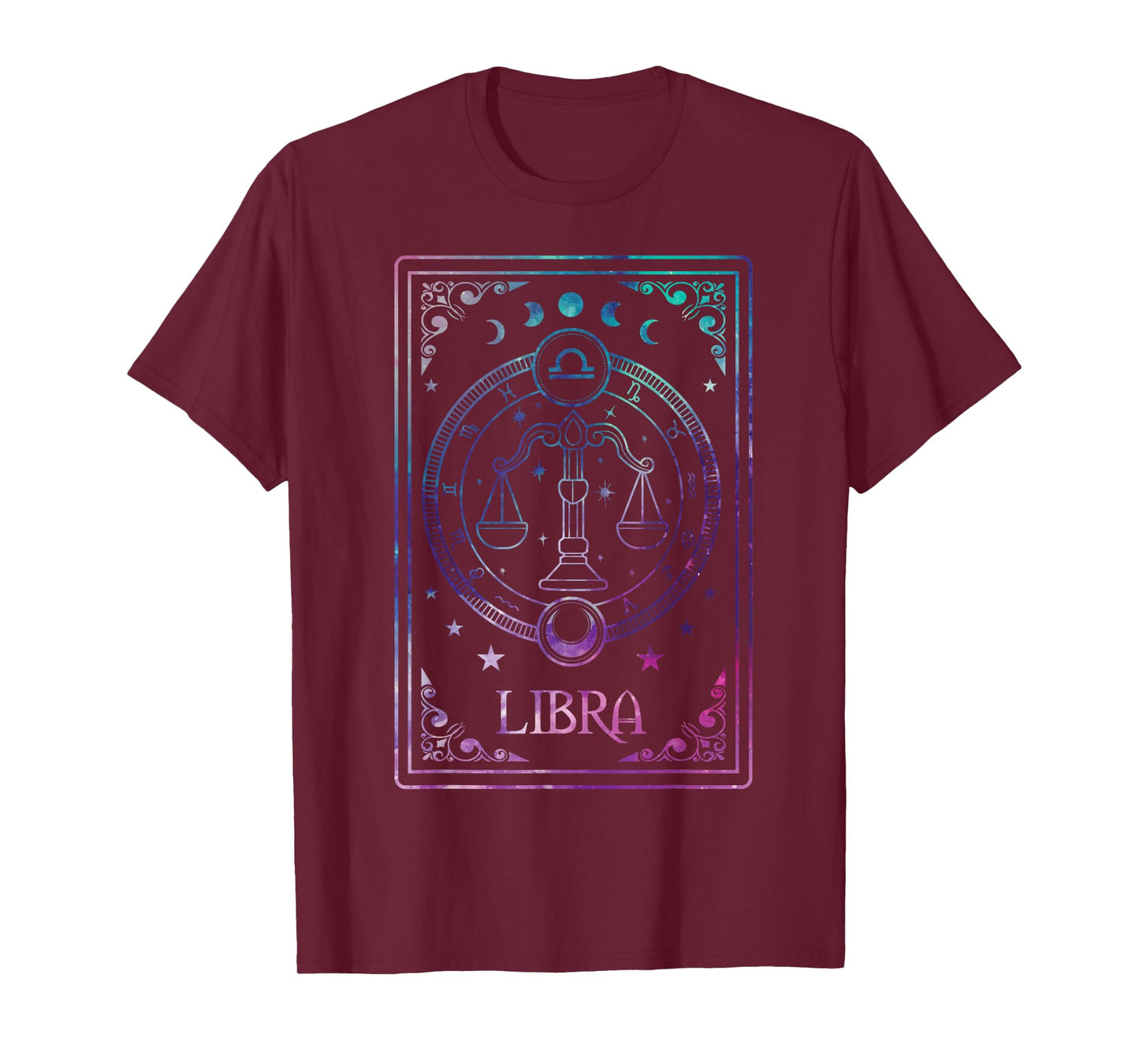 Libra Tarot Card September October Birthday Astrology Zodiac T-Shirt