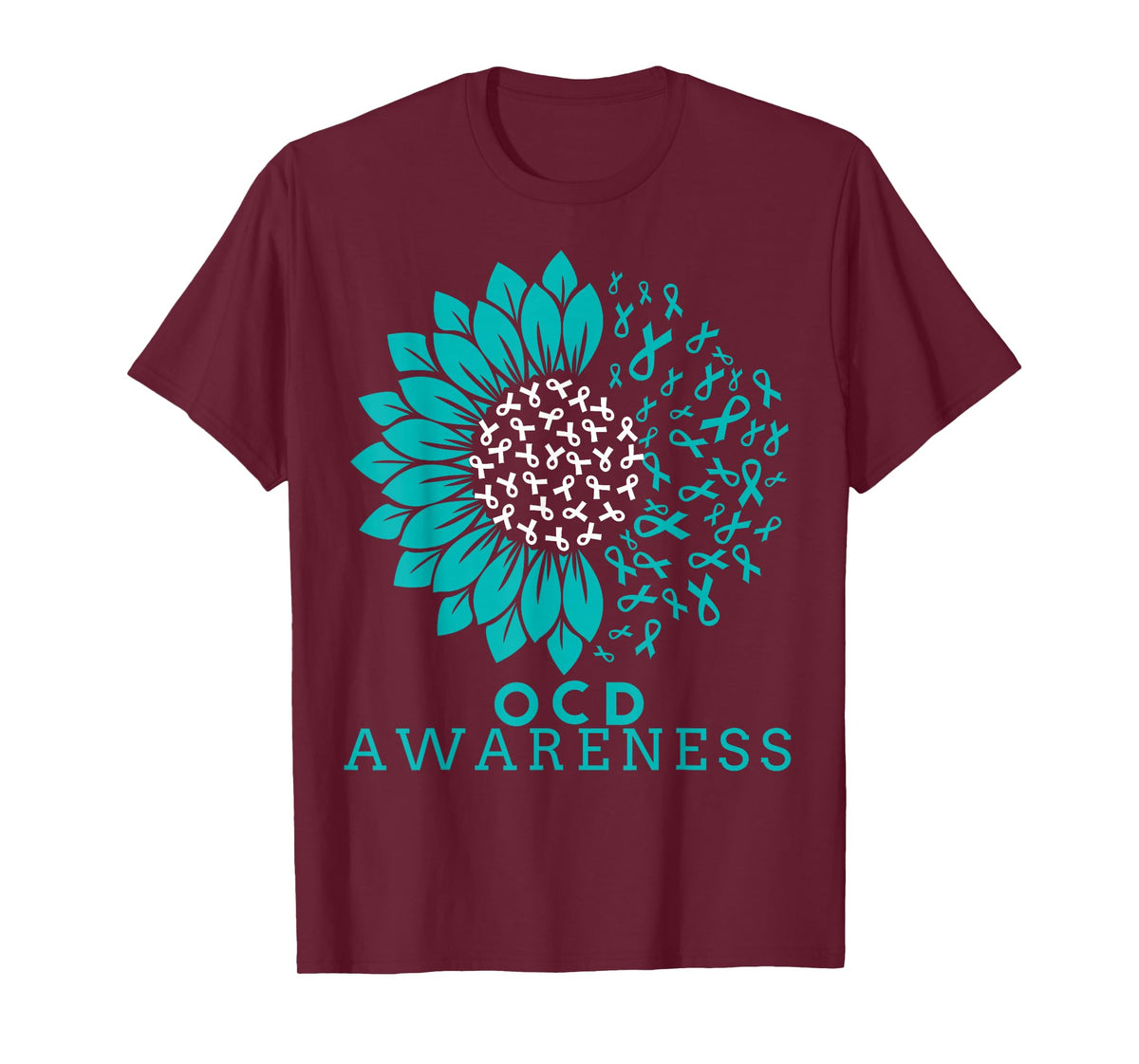 OCD Awareness Sunflower Ribbon Obsessive Compulsive Disorder T-Shirt