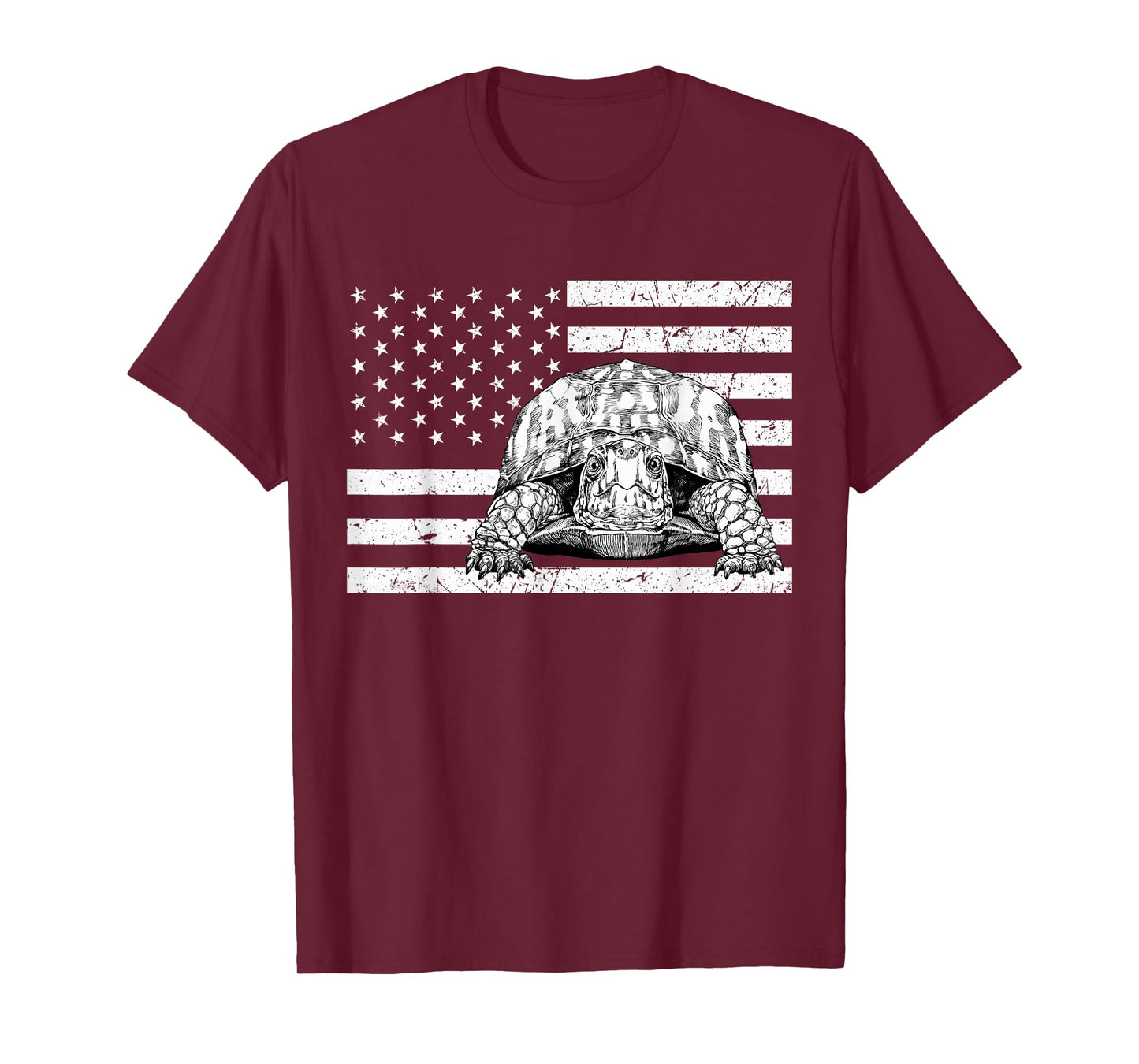 Eastern Box Turtle 4th of July US American Flag Patriotic T-Shirt