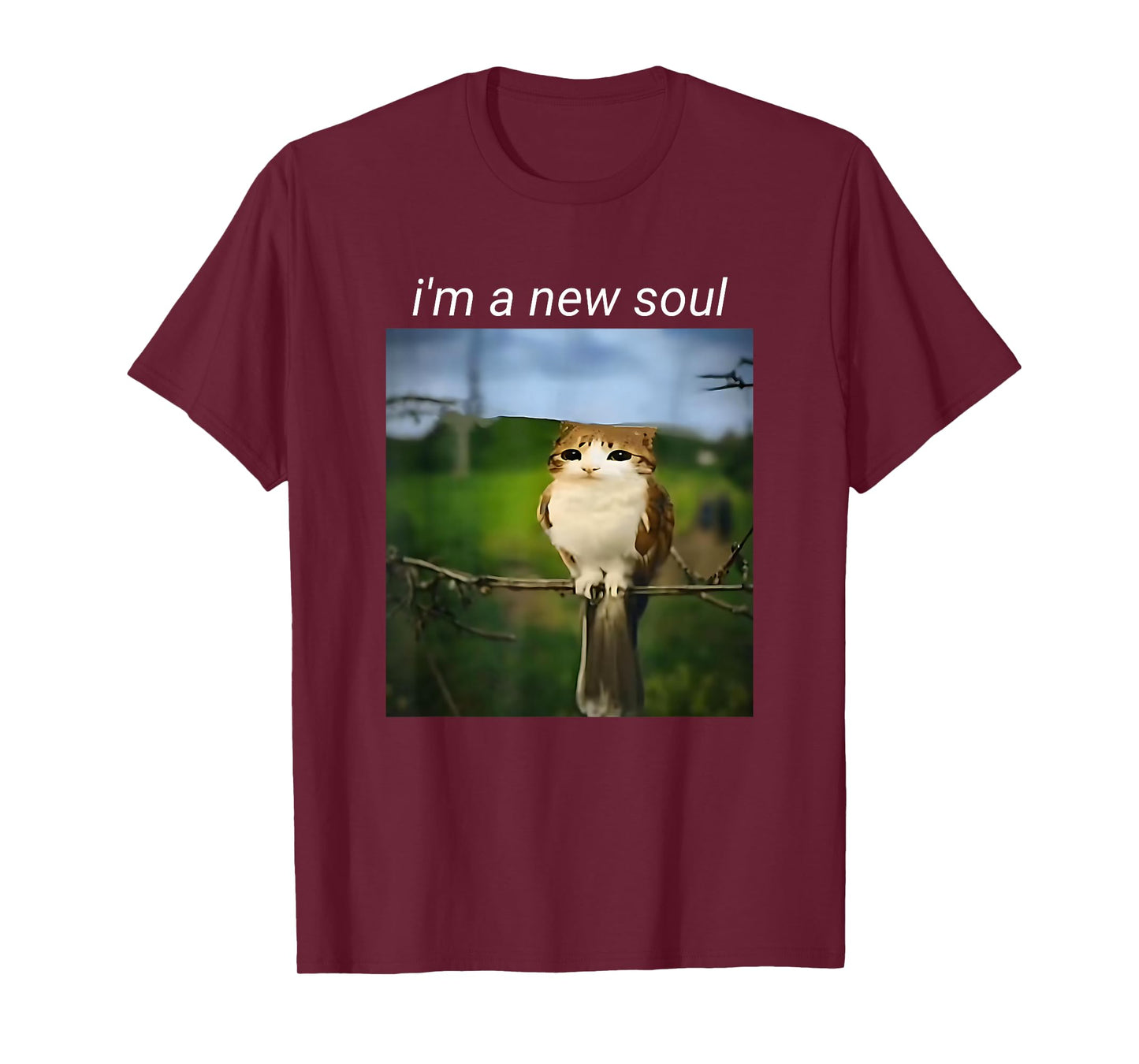 My Spirit Animal Funny Meowl Meme, Cat Owl Meme Brain Red T-Shirt