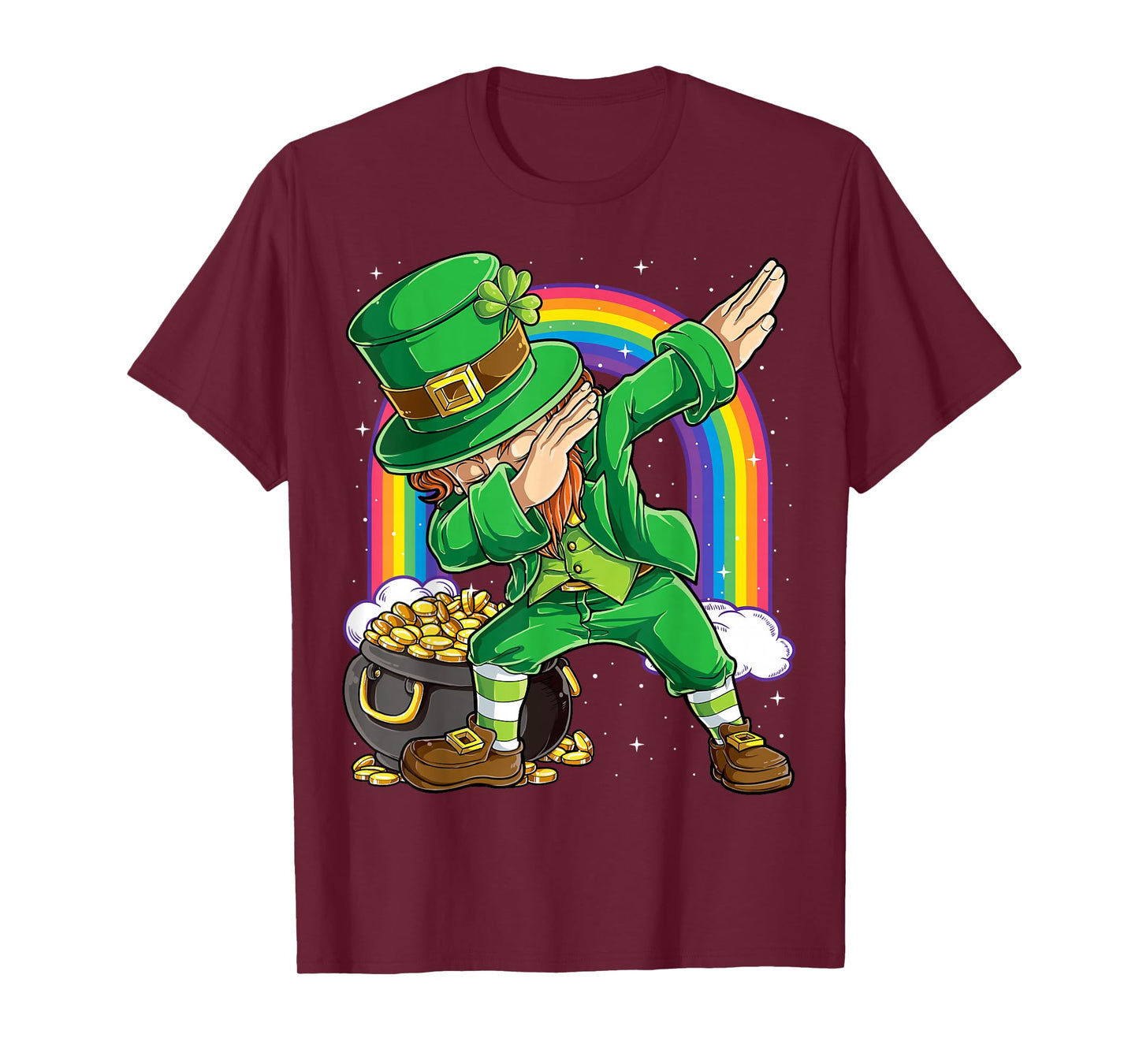 St Patricks Day Dabbing Leprechaun Boys Girls Men Dab Dance T-Shirt Small