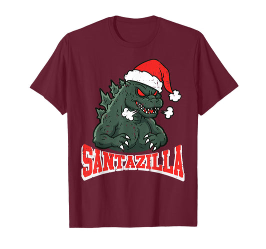 Christmas Japanese Monster Santazilla Xmas Men Women Kids T-Shirt