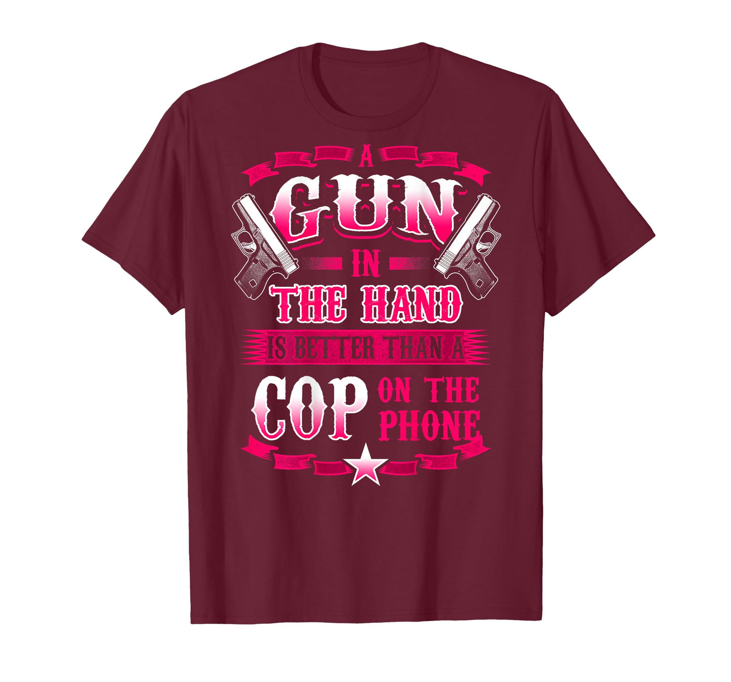 A GUN IN THE HAND Funny 2ND Amendment Gun Rights T-Shirt