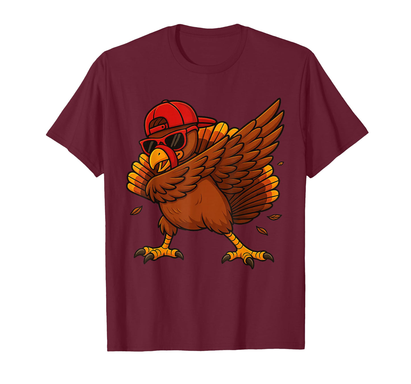 Dabbing Turkey Funny Mens Kids Boys Thanksgiving T-Shirt