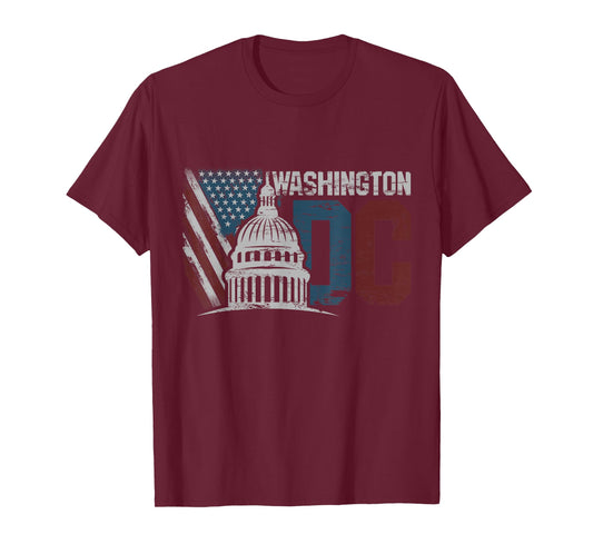 Washington DC Capitol Hill USA Flag Souvenir design T-Shirt