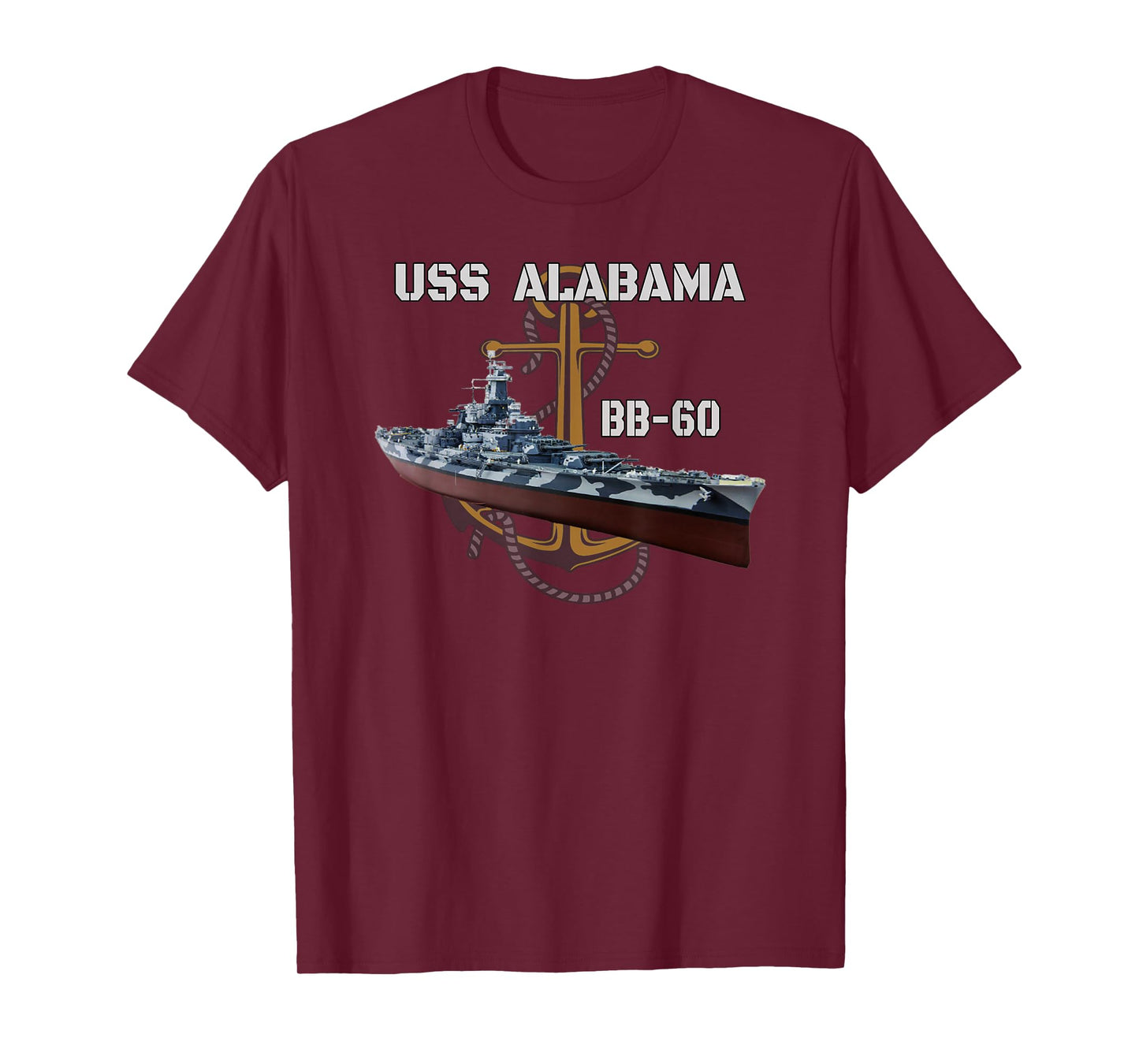USS Alabama BB-60 Battleship WW2 American Warship Veterans T-Shirt