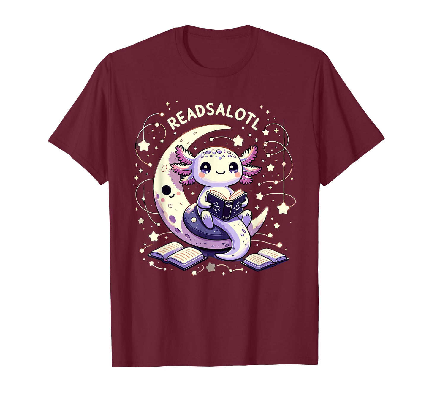 Axolotl Books Readsalotl Reading Bookworm Boys Girls Kids T-Shirt