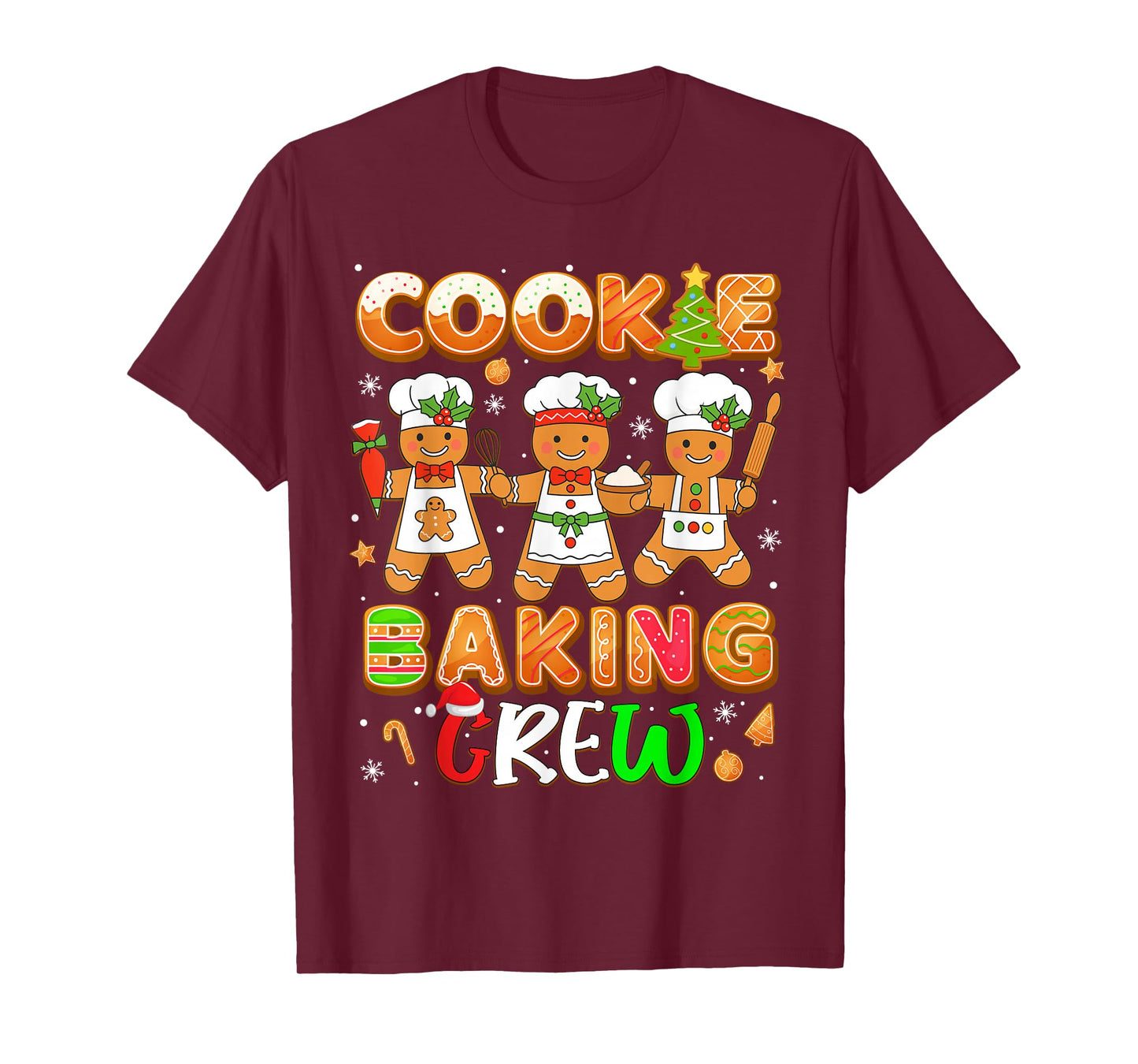 Cookie Baking Crew Funny Christmas Gingerbread Lovers T-Shirt