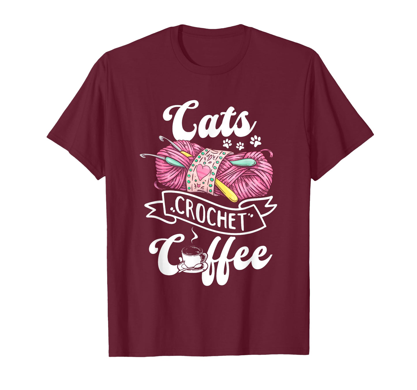 Cats Crochet Coffee - Cat Owner Crochet Lover T-Shirt