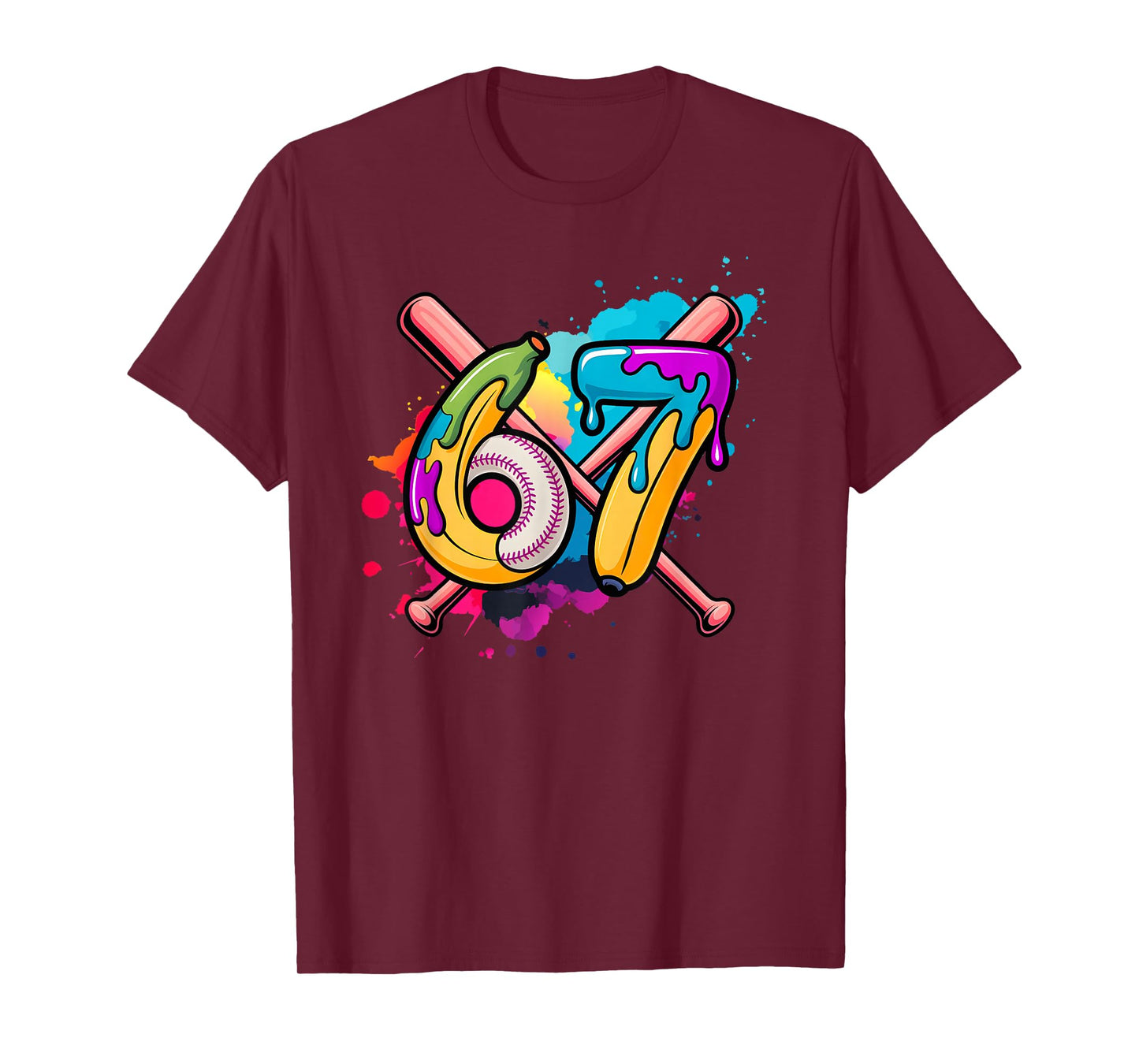 Funny Banana Baseball 67 Ice Cream Drip Meme T-Shirt