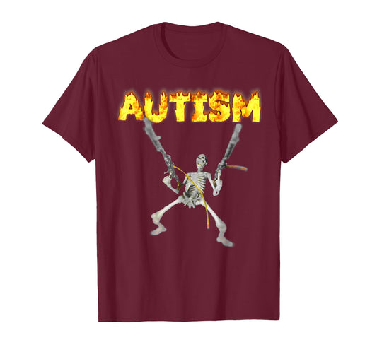 Autism Skeleton Funny Oddly Specific Dank Meme T-Shirt
