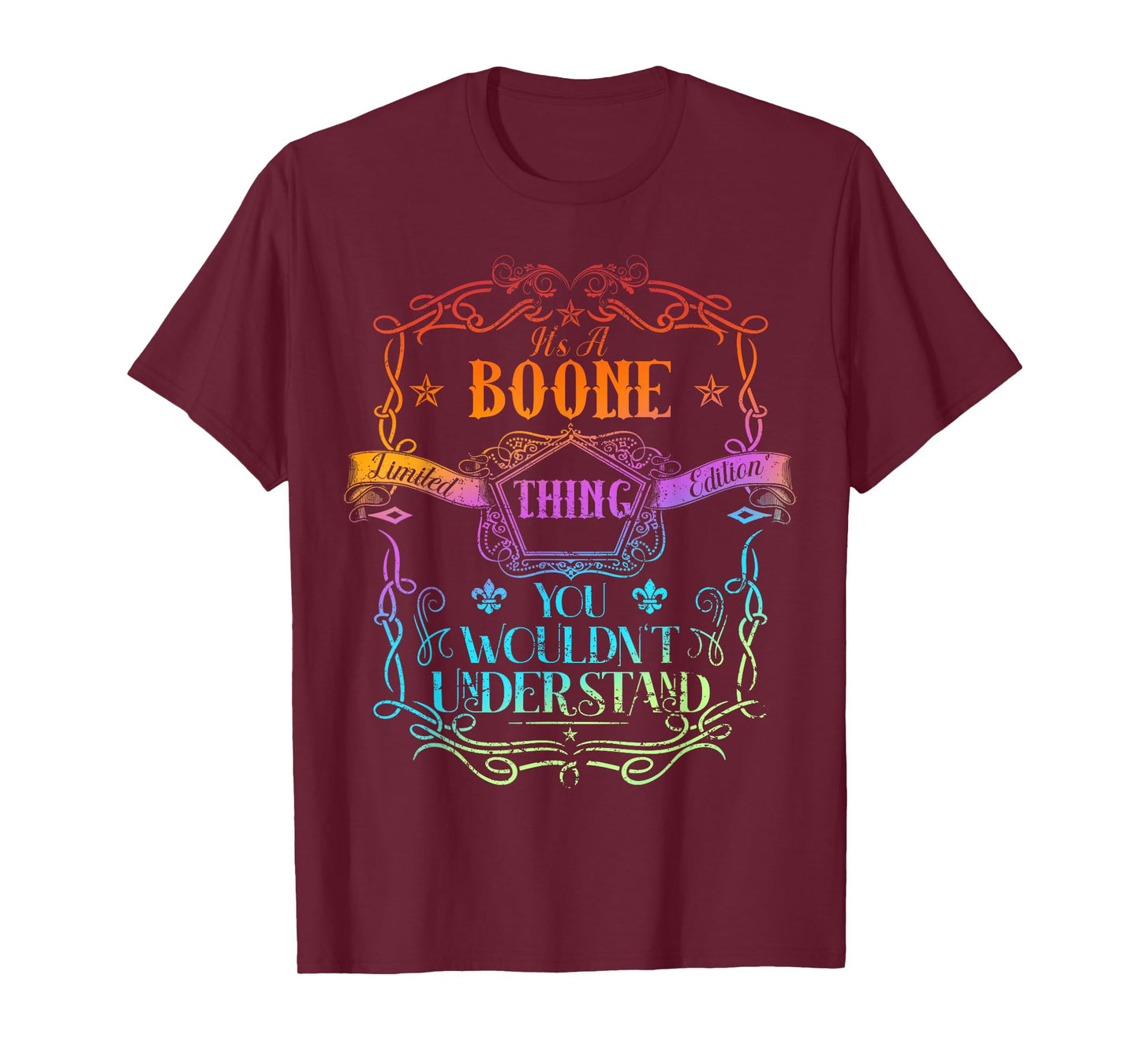 Boone Family Name I Love Boone Personalized Vintage T-Shirt