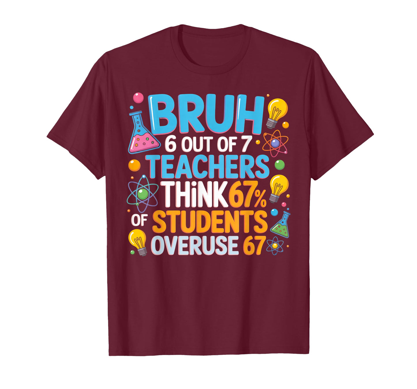 6 Out of 7 Teachers Think 67% of Students Overuse 67 Meme T-Shirt