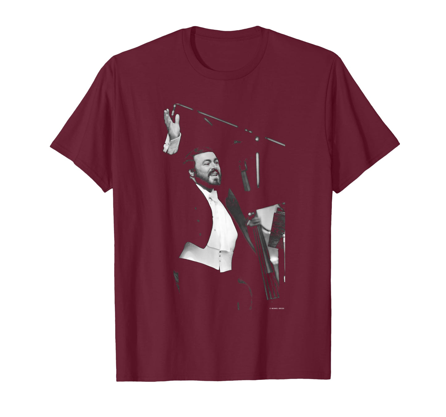 Italian Opera Singer Luciano Pavarotti by Michael Grecco T-Shirt
