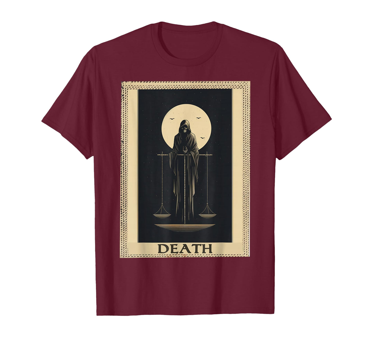 FoolsFate Unisex-Adults Death Zodiac T-Shirt, Black, Small, Short Sleeve, Regular Fit, Cotton 60% Polyester 40%
