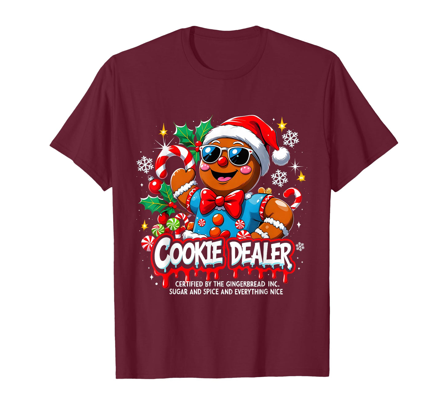 Cookie Dealer Funny Gingerbread Christmas Art T-Shirt