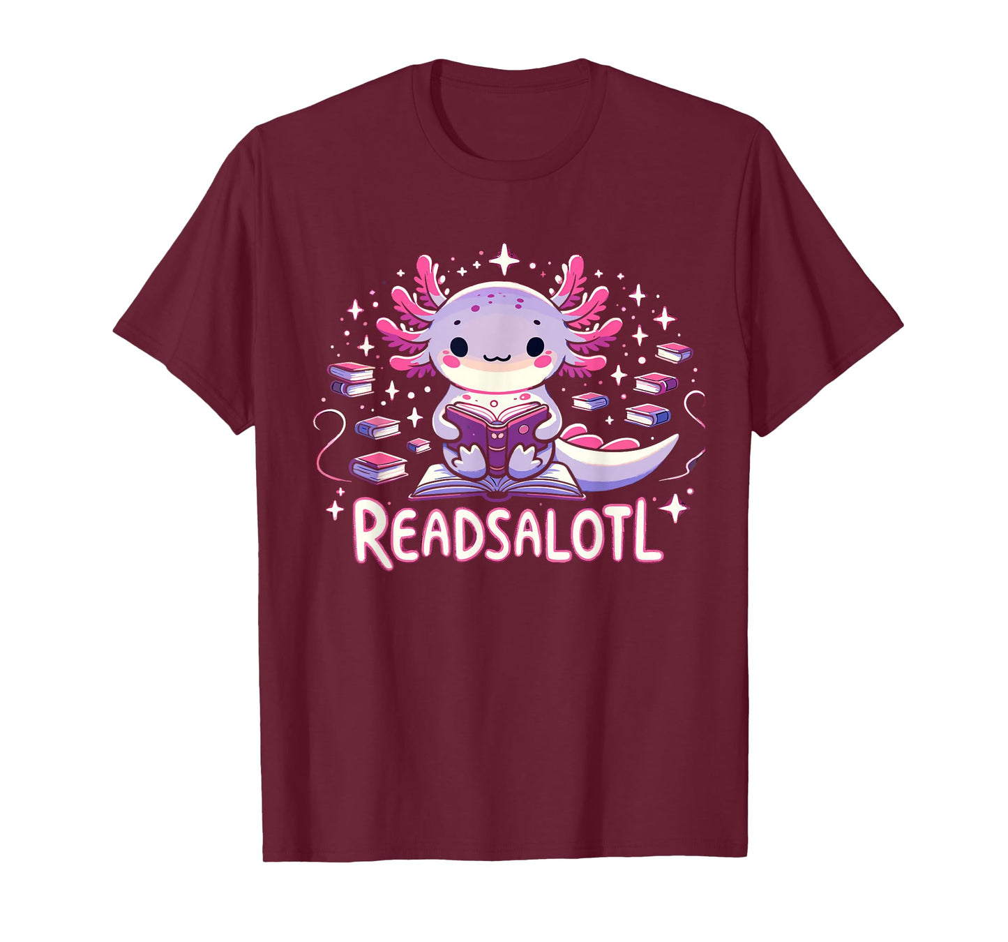 Axolotl Books Readsalotl Reading Bookworm Boys Girls Kids T-Shirt