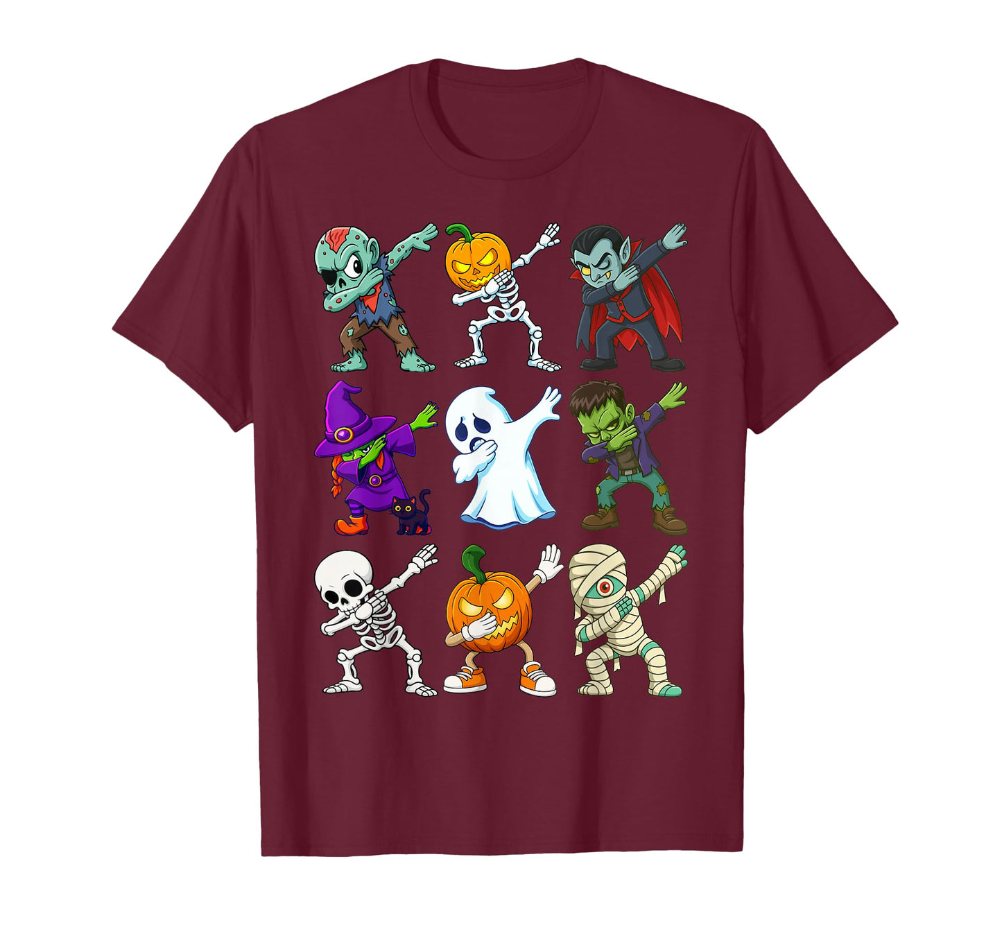 Dabbing Halloween Boys Skeleton Zombie Scary Pumpkin Mummy T-Shirt