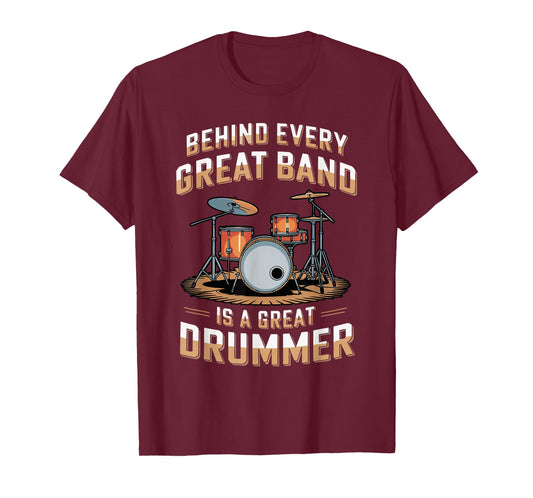 Great Band Snare Drum Drumming Music Instrument Drummer T-Shirt