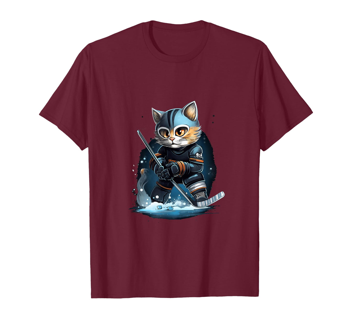 Cat Kitten Ice Hockey Stick Hockey Stick T-Shirt