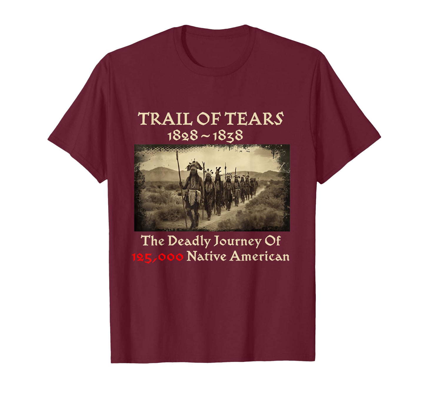 Trail of Tears The Deadly Journey of Native American Day T-Shirt
