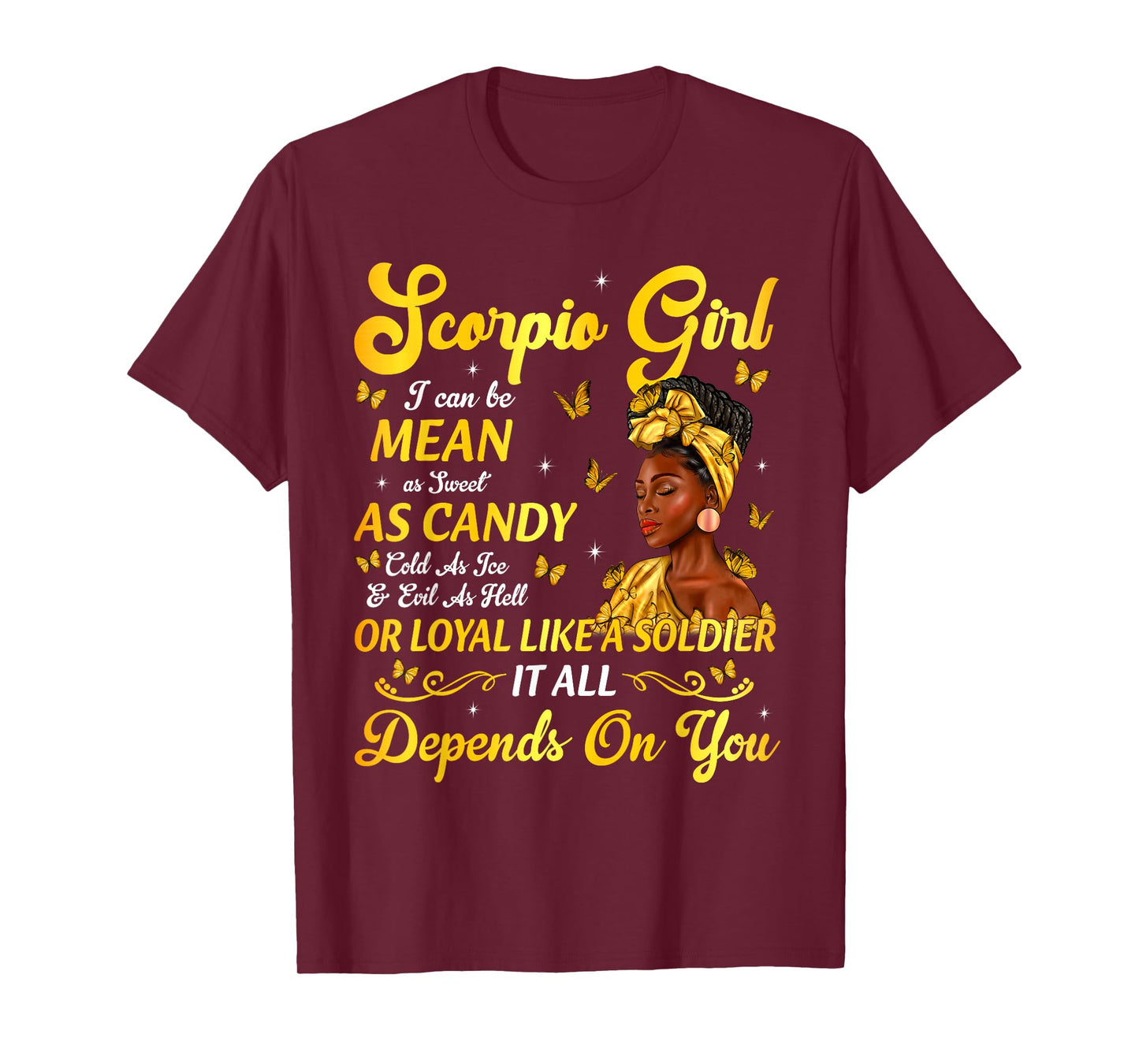 African American Birthday Black Women Scorpio Girl T-Shirt